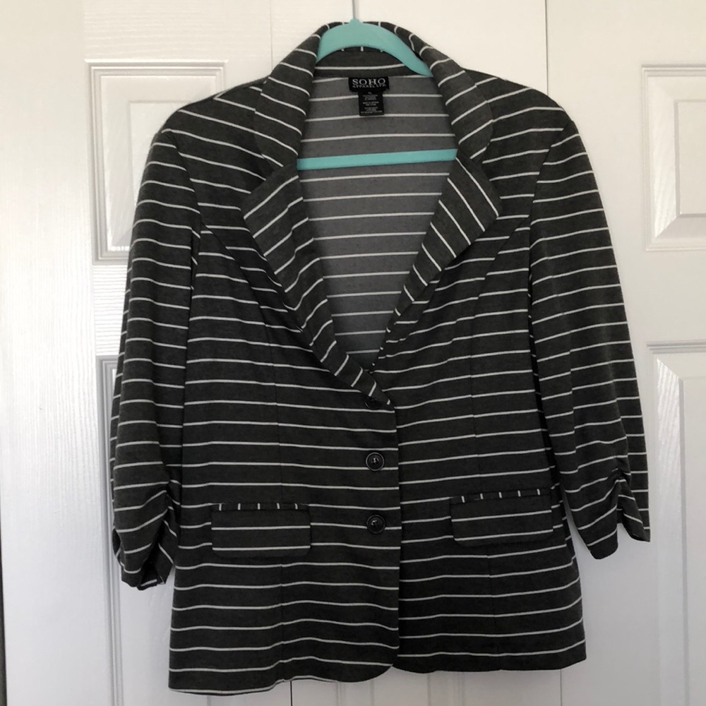 Grey striped jacket